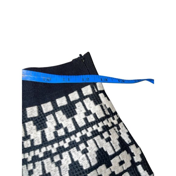 DKNY Women's Size 2 Textured Black Off White Maxi Skirt READ DESCRIPTION - Picture 6 of 12